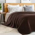 thumbnail image 5 of SEDONA HOUSE Flannel Fleece Blanket, Queen Size 90 x 90 Inches, Brown, 5 of 8