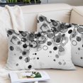 thumbnail image 2 of Black Gradient Throw Pillow Covers, Abstract Polka Dots Vintage Modern Art Soft Breathable Pillow Cases with Invisible Zipper for Sleeping, Small Pillowcases for Couch Bed Sofa Chair 16x24 Inches, 2 of 9