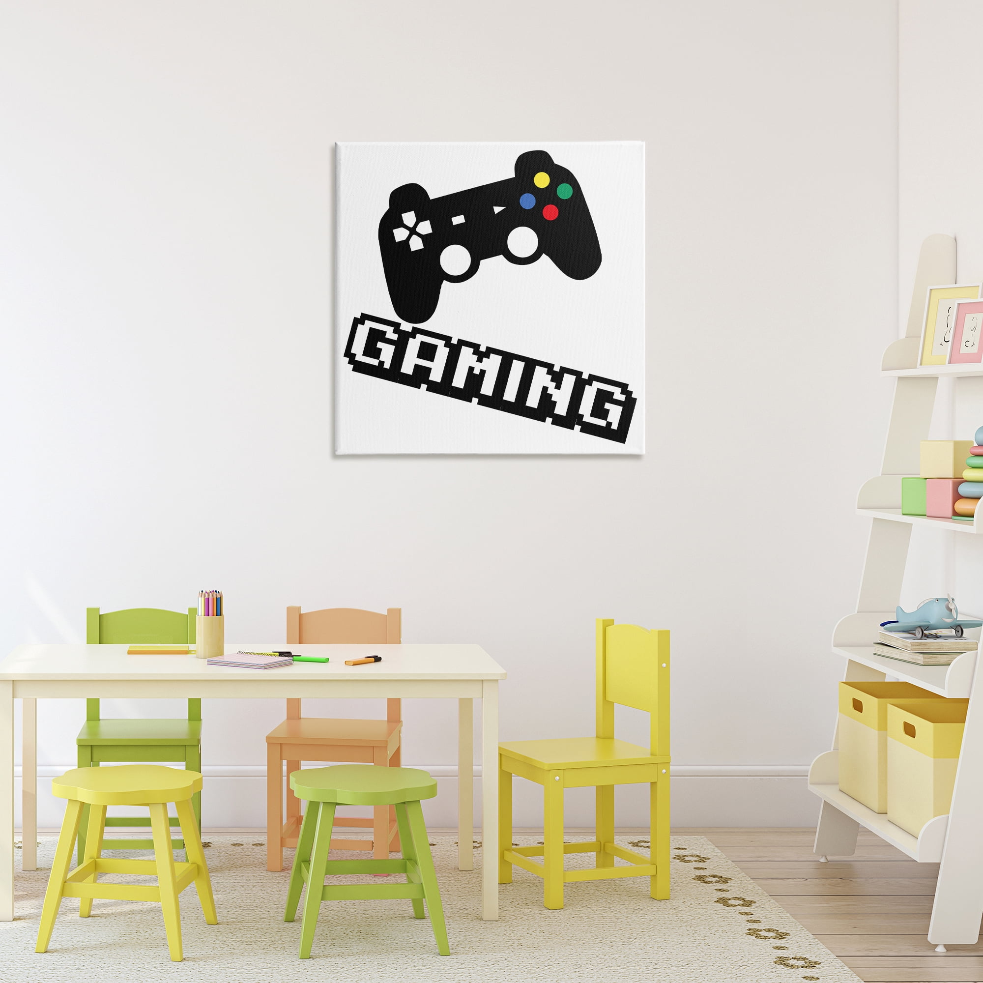 Stupell Industries Playful Pixel Gaming Canvas Wall Art, design by Marcus Prime