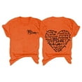 thumbnail image 2 of Dorinao Mama Shirts for Women Short Sleeve Love Letter Printed Graphic Mom Tee Tops, Orange, M, 2 of 8
