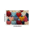 thumbnail image 5 of Valentine's Day Door Mat Faux Wool Welcome Doormats Non-Slip Front Door Rugs for Entrance Porch Spring Outdoors Decor 16*24in A, 5 of 7