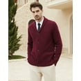 shawl collar button front cardigan sweater for men