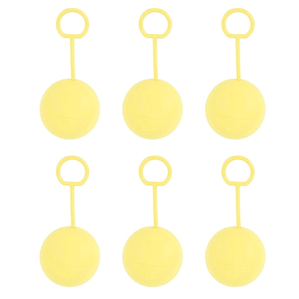 6 globos de agua reutilizables con anillo de transporte de silicona de llenado rápido, autosellantes, pelotas de agua de verano, juguetes para piscina al aire libre, playa, juegos acuáticos, amarillo YUNYI BRAND Deportes