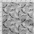 thumbnail image 3 of Soimoi Bird Printed, Cotton Satin Spandex Sewing Fabric By The Yard- 54 Inch WideDecorative Fabric For Dresses And Home Accents-Gray, 3 of 5