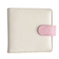 thumbnail image 5 of Álbum de fotos de 3 pulgadas con cuatro cuadrículas y hojas sueltas con hebilla magnética de PU en combinación de colores rosa y blanco para guardar tarjetas pequeñas, 5 of 5