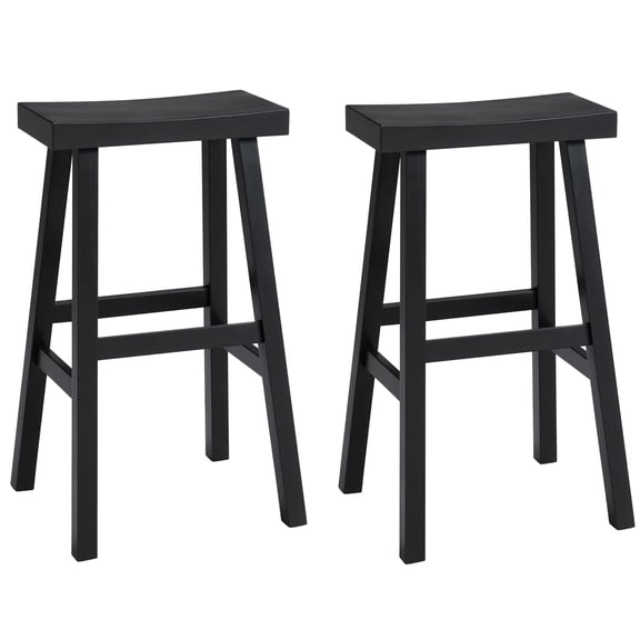 Alaterre Furniture Hayes Bar Stools Set of 2 - 31” Backless Bar Stools (Black)