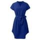 thumbnail image 3 of Vestidos Para Mujer Verano Vestido Casual Liso de Mujer Vestido de Manga Corta Con Cuello En V Vestido Casual Suelto, 3 of 3