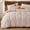 Beige and Terracotta, variant on Pink and White Striped Duvet Cover Set Queen Size, 100% Cotton Duvet Cover Set with Zipper Closure and 8 Corner Ties, 3 Pieces Soft and Breathable Natural Cotton Bedding Set for All Seasons