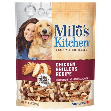 Milo's Kitchen Chicken Grillers Chicken Recipe With Natural Smoke Flavor Dog Treats,