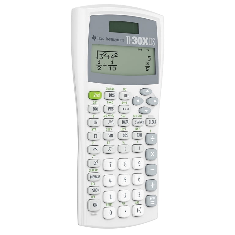 Texas Instruments TI-30XIIS Scientific Calculator, White, 2-Line