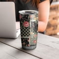 thumbnail image 4 of 20 Oz Pioneer Flower Coffee Tumbler Double Wall Insulated Stainless Steel Water Bottle | Metal Reusable Thermoses Flask with Cup Cap | Leak & Sweat Proof with Anti-Dust Lid, 4 of 7