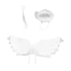 thumbnail image 1 of Accesorios de decoración de alas de ángel, disfraz de ángel para fiesta de cumpleaños, noche de Halloween Blanco 3 Piezas, 1 of 9