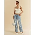 thumbnail image 4 of Women'S Square Neck Sleeveless Tank Tops Basic Tight T Shirts Color XS, 4 of 9