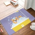 thumbnail image 5 of Balery Corgi Washing in Bathtub Doormat, Durable Flannel Fabric, Waterproof Stain and Fade Resistant, Low Profile,Indoor Outdoor Door Mats, Easy Clean Patio Entrance Mat, 16x24in, 5 of 9