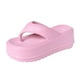thumbnail image 5 of Sandalias deslizantes para mujer Yinane Zapatos cómodos 7 cm grosor Rosa pequeño, 5 of 8