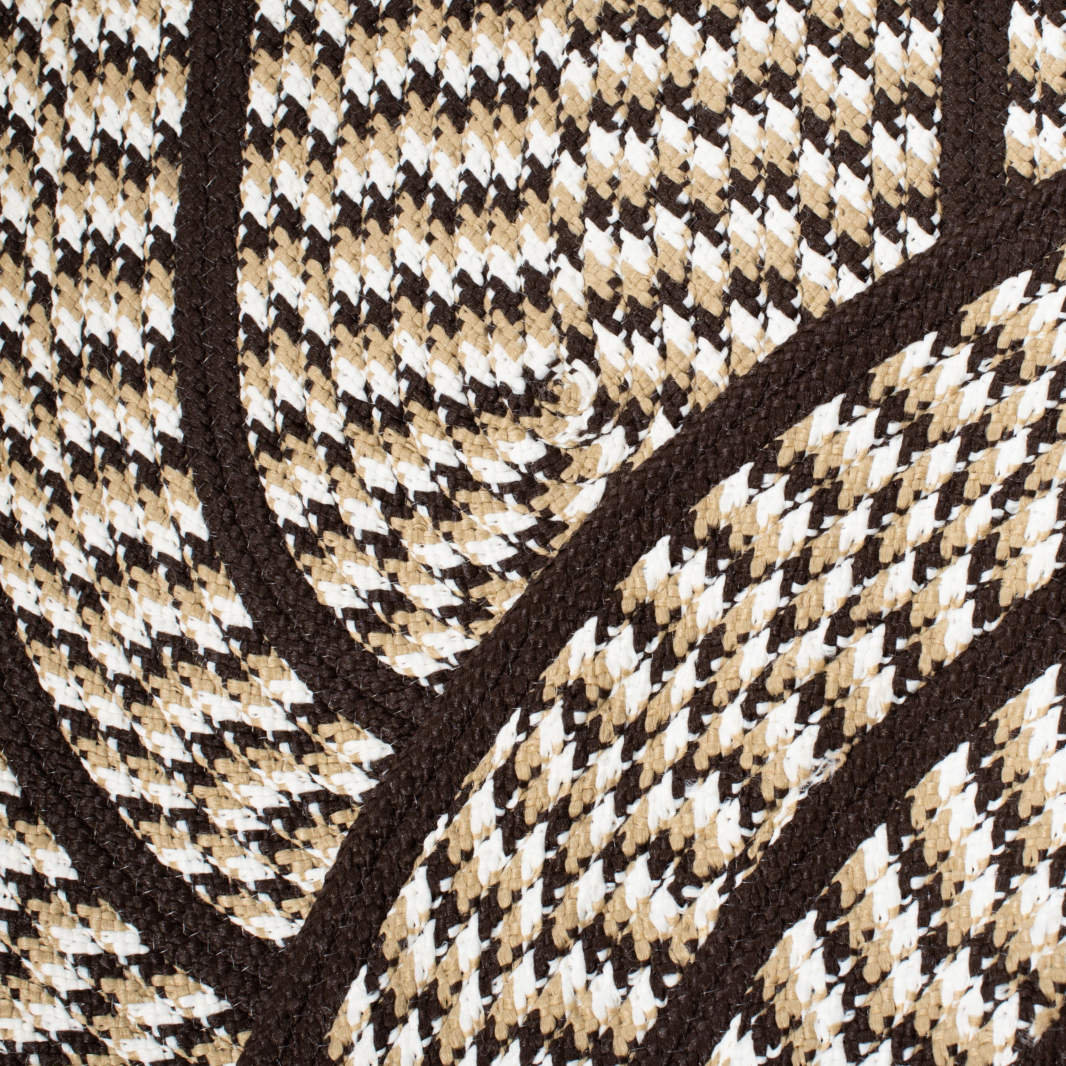 SAFAVIEH Braided Tanisha Bordered Reversible Area Rug, Ivory/Black, 8' x 10' Oval