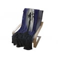 thumbnail image 4 of Horse Soft Flannel Fleece Blanket, Silhouette of Rampant Horse and Long Curly Haired Girl on Giant Fullmoon, Cozy Plush for Indoor and Outdoor Use, 50" x 60", Navy Blue and Charcoal, by Ambesonne, 4 of 6