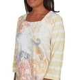 thumbnail image 4 of Alfred Dunner Womens Square Neck Paisley Geometric Top, 4 of 4