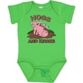 thumbnail image 3 of Inktastic Hogs and Kisses with Cute Pig Family Boys or Girls Baby Bodysuit, 3 of 5