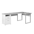 thumbnail image 3 of Monarch Specialties Computer Desk, Home Office, Corner, Left, Right Set-up, Storage Drawers, 80"l, L Shape, Work, Laptop, Metal, Laminate, Grey, Contemporary, Modern, 3 of 3