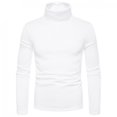 thumbnail image 2 of Snorda Men's Standard Slim-fit Long-Sleeve T-Shirt - Solid Color Casual Comfortable Elastic Slim Mid-Collar Mens Long Sleeve T Shirts S-XXL, 2 of 4