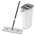 thumbnail image 2 of Flat Cleaning Mop & Bucket Combo with Self-Wring Function, Wet Dry Dual Use Floor Cleaner Kit with 3 Reusable Replacement Pads, 2 of 5