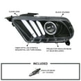 thumbnail image 4 of Spec-D Tuning Projector Black Headlights Hi-Tech Look Sequential LED Compatible with 2010-2014 Ford Mustang, Left + Right Pair Headlamps Assembly, 4 of 8