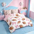 thumbnail image 2 of Erosebridal Pink Cute Bowknot 7-Piece Twin Bedding Sets,American Ball Rugby Sport Bedding Comforter Set For Kids Girls,Reversible, 2 of 7