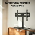 thumbnail image 3 of MountFTV Support TV Universel Pivotant de Table pour TV LCD LED 32-80 Pouces, Max 600x400mm, Supporte jusqu'à 110 lbs, 3 of 8