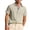 Khaki, variant on Men's Top Solid Color Fashionable Casual Loose Waffle Knit Button Round Neck Shirt Khaki M