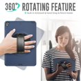 thumbnail image 6 of SaniMore for iPad 10.2" (9th/8th/7th Generation, 2021/2020/2019) Case, 3 Layers Multi-Functional Cover with 360° Rotation Hand Strap & Kickstand Pencil Holder Full Body Protective Shell, Darkblue, 6 of 7