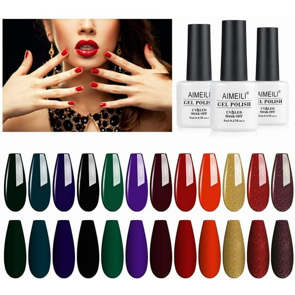 Esmalte de uñas en gel AIMEILI Winter Set 12 piezas sin hematones vegano