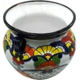 thumbnail image 5 of Bean Planter Medium Hand Painted Pot Indoor Outdoor Multi Colored Glazed (Allegra), 5 of 7