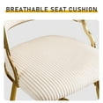 thumbnail image 6 of IVV Beige Corduroy Bar Stools Set of 2 Counter Height Upholstered Bar Chairs with Tufted Backrest and Gold Iron Legs, for Kitchen Island, Home Bar, 6 of 9