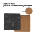 thumbnail image 4 of Multi-Shape Mdf Cork Coaster 4 Pieces Of Anti-Slip, Anti-Wear And Anti-Fouling 3.9in Easy To Clean And Stable Structure Snake Skin Print Style Darkgray_3 Square, 4 of 7