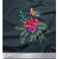 thumbnail image 1 of Soimoi Modal Satin Fabric Floral & Leaves Tropical Decor Fabric Printed Yard 42 Inch Wide, 1 of 2