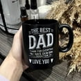 thumbnail image 6 of A gift set for dad, exquisite and fun Father's Day Christmas birthday gift ceramic cup, including gift box and greeting card, is the best gift for children to give to elders (11 ounces)black, 6 of 6