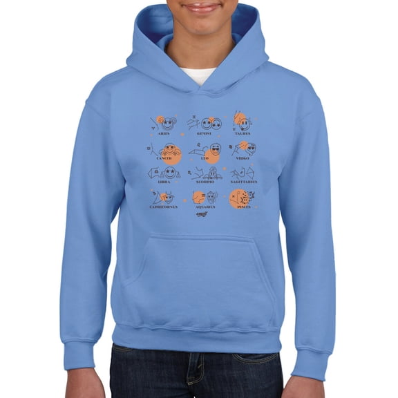 Celestial Zodiac Emoji - Astrology Horoscope Constellation Youth's Hoodie