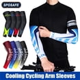thumbnail image 2 of 1Pair Sports Cooling Cycling Arm Sleeves Anti-UV Protection Elastic Arm Cover for Driving Running Basketball Football Golf E2-2Pcs XXL-Weight 75-90kg, 2 of 6