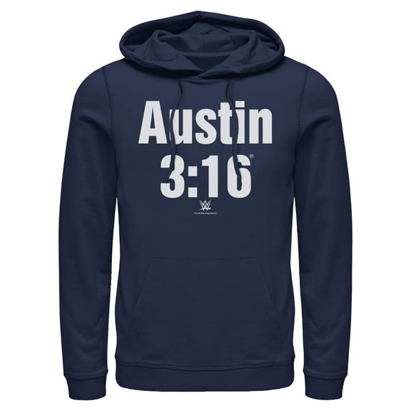 Mens WWE Stone Cold Steve Austin 3:16 White Logo Lightweight Hoodie