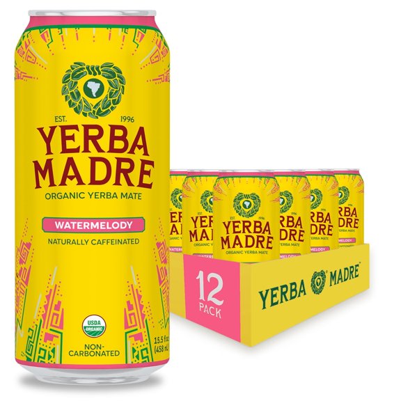 Guayakà Yerba Maté Sparkling Watermelody, 15.5oz Cans (12-Pack)