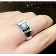 thumbnail image 4 of 2Ct Round Cut Simulated Diamond Engagement Men's Band Ring 14K White Gold Plated 925 Silver, 4 of 5