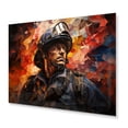 thumbnail image 2 of Designart "Portrait of a Fireman I" Fireman Metal Wall Decor, 2 of 5