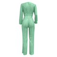 thumbnail image 5 of Ediodpoh Jumpsuits for Women Casual Jumpsuit Long Sleeve Belted Sequin Jumpsuit Womens Jumpsuits Green XXL, 5 of 5
