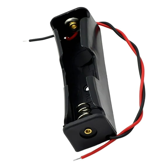 18650 Battery Holder Shock Battery Case with 2 Leads for Power Supply Applications