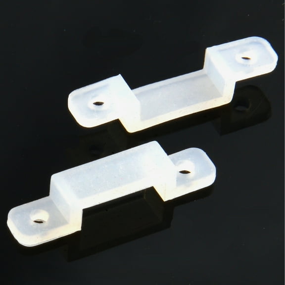 (100-Pack) Mounting Brackets Fastener Clips for 12mm Silicone Jacketed IP68 Waterproof LED Strip Lights