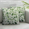 thumbnail image 3 of Shangniulu Watercolor Green Floral Leaf Eucalyptus Round Leaves Succulent Pattern Branches Pillowcase Soft Decorative Square Couch Pillow Covers ，Home Decor for Sofa Bedroom Car Couch, 3 of 5