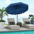 thumbnail image 4 of Costway 9 FT Patio Umbrella 2-Tier Market Table Umbrella with Sun-Protective Canopy Navy, 4 of 10