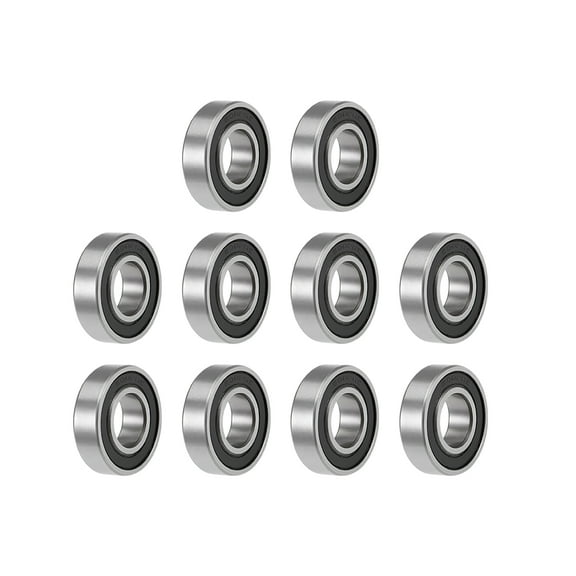 6002-2RS Deep Groove Ball Bearings Z2 15mmx32mmx9mm Double Shielded Carbon Steel 10pcs