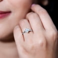 thumbnail image 5 of Rosec Jewels Lab Grown Diamond Princess Cut Engagement Ring (1.25 Carat) - Diamond Solitaire Ring - EF-VS Grade - with Jewelry Box, 14K White Gold, US 6.00, 5 of 9